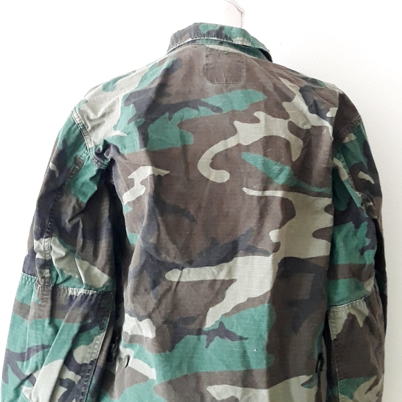 Vintage Army Camouflage Shirt Jacket Size Medium Regular 8415-01-184-1330 - Picture 10 of 12